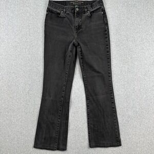 LRL Womens Black Jeans Lauren Co Ralph Lauren Women's Charcoal Wash Flare Size 6
